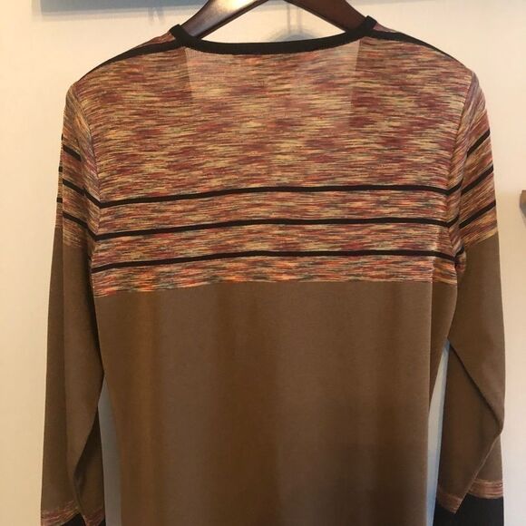 Exclusively Misook Striped Open Front Cardigan XS - Picture 11 of 13